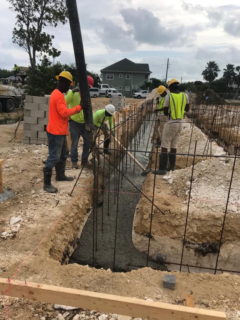 Site update: Pouring of the concrete for the building footing 3 of 3